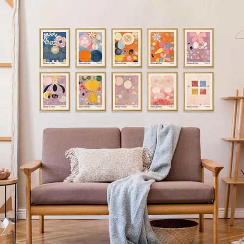 Vista 4 de Hilma Af Klint - Arte abstracto – 10 impresiones artísticas estéticas y famosas impresiones artísticas / impresiones de pared vintage, pinturas