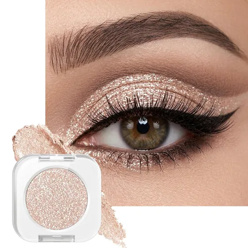 Vista 16 de Erinde Paleta de sombra de ojos blanca mate, sombra de ojos en polvo prensado blanco, ultra mezclable, color pigmentado, larga duración, base