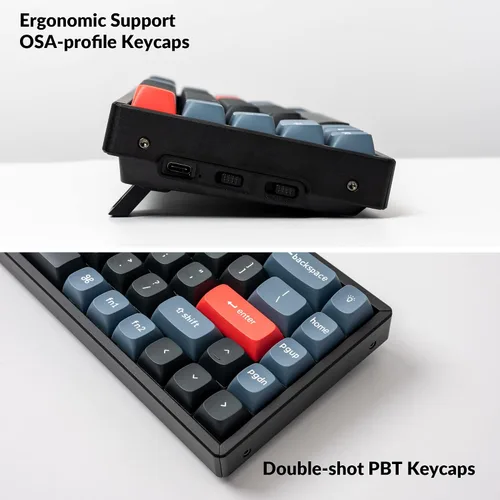 Vista 6 de Keychron K6 Pro QMKLauncher Teclado mecánico inalámbrico programable personalizado Macro intercambiable en caliente Keychron K Pro Interruptor rojo