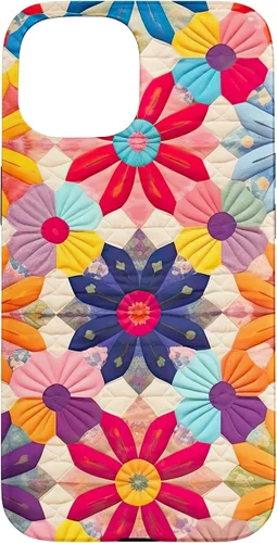 Vista 6 de Quilting Flower Blooms Quilt Pattern Case for iPhone 17