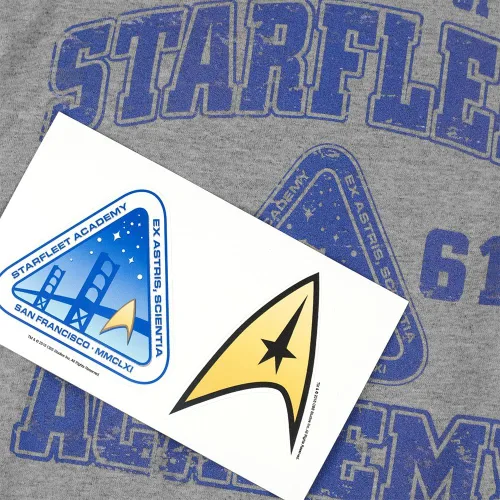 Vista 6 de Popfunk Star Trek Distressed Starfleet Academy Unisex Adult T Shirt