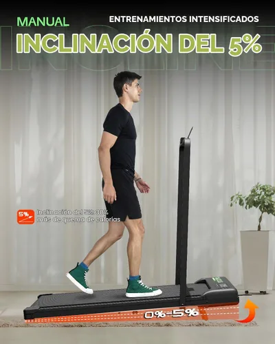 Vista 5 de Portable Walking Pad with Incline, Under Desk Walking Pad Treadmill for Home Small Office, 3.0HP 350lbs Capacity Mini Compact Walking Jogging