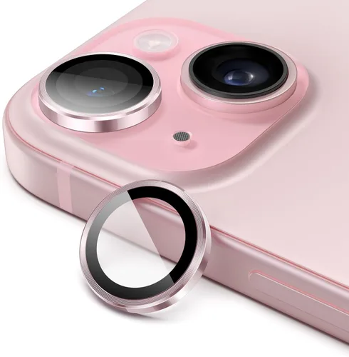 Vista 9 de JETech Protector de lente de cámara para iPhone 15 de 6.1 pulgadas y iPhone 15 Plus de 6.7 pulgadas, cubierta de anillo individual de metal de Azul