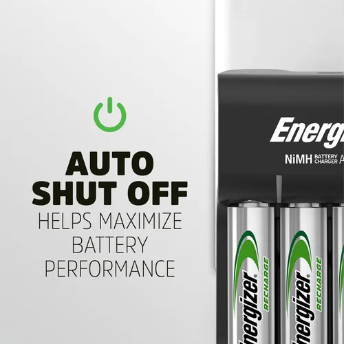 Vista 5 de Energizer Cargador básico de recarga con 2 baterías recargables AA NiMH (incluidas), indicador led