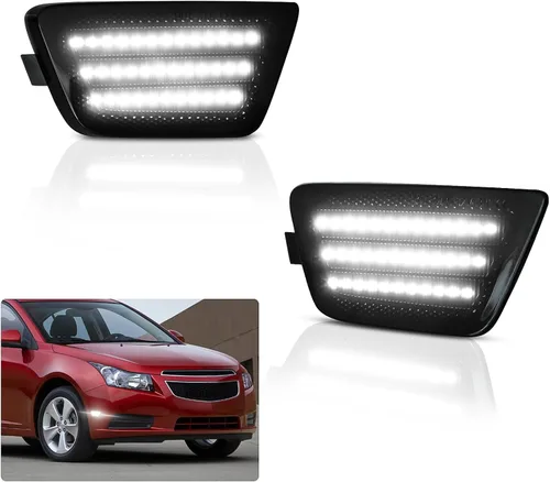 Vista 10 de Ensemble de luces de marcador lateral LED Bestview, lámparas de señal de estacionamiento para parachoques delantero compatibles para Chevy Cruze