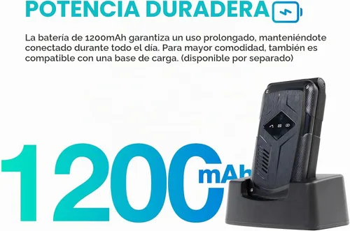 Vista 6 de AGM M10 - Teléfono con tapa resistente para T-Mobile, 4G LTE Dual SIM, IP69K impermeable