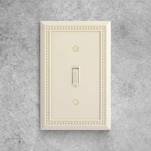 Vista 4 de Henne Bery Sunken Pearls - placa decorativa de pared, placa decorativa de pared, tapa de salida de la placa del interruptor, aleación de zinc sólida
