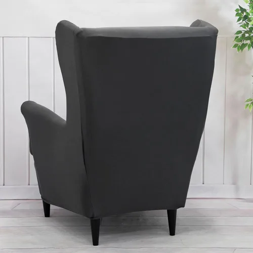 Vista 3 de Morbuy Funda para silla Wingback, 2 piezas, lavable, elástica, con respaldo de ala, fundas para silla con brazos para sala de estar, dormitorio