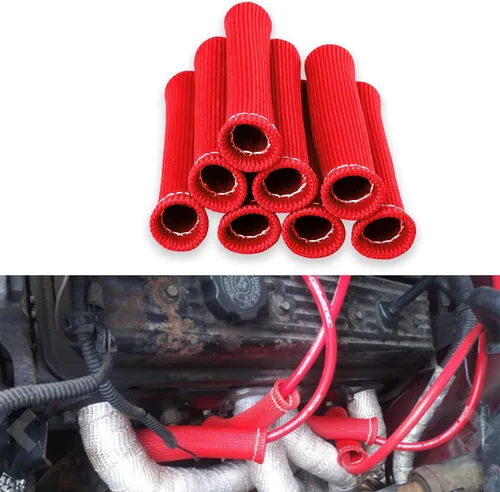 Vista 8 de 8 Piezas Fundas Protectoras de Cables de Bujías con Botas Protector Térmico, Funda Protectora de Calor para Bujías de 1200 Grados, Funda