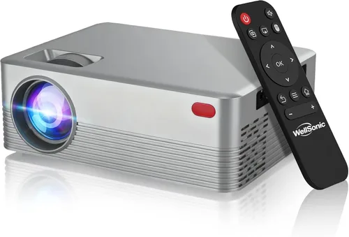 Vista 10 de Mini proyector con Wifi y Bluetooth, proyector portátil de 260 Ansi Proyector de película nativo 1080P, Keystone automático, altavoz de 5 W, soporte