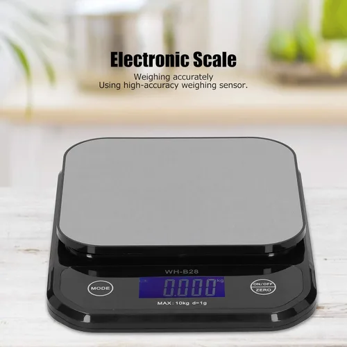 Vista 6 de Garosa Wh-B28 Báscula digital de cocina de 22.0 lbs/0.04 oz báscula de alimentos de precisión de acero inoxidable Gramos y onzas LCD Báscula