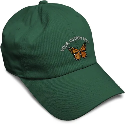 Vista 30 de Gorra de béisbol suave con diseño de mariposa monarca, con insectos, bordado de mariposa, de algodón, para hombres y mujeres