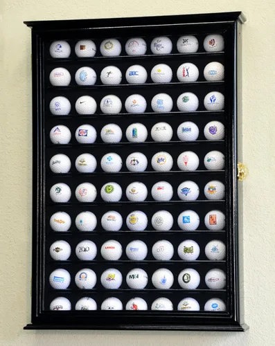 Vista 2 de 70 pelotas de golf vitrina gabinete pared soporte w/98% protección UV