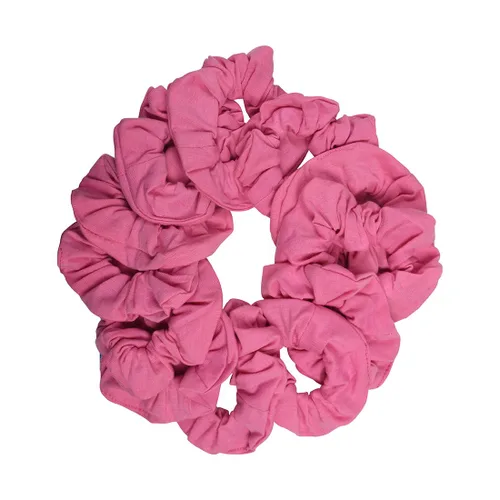 Vista 12 de Paquete de 12 ligas sólidas para el cabello (negro) One Dozen Matching Hair Ties, Soft Cotton Fabric, Gentle No-Crease Hold, Great for Teams