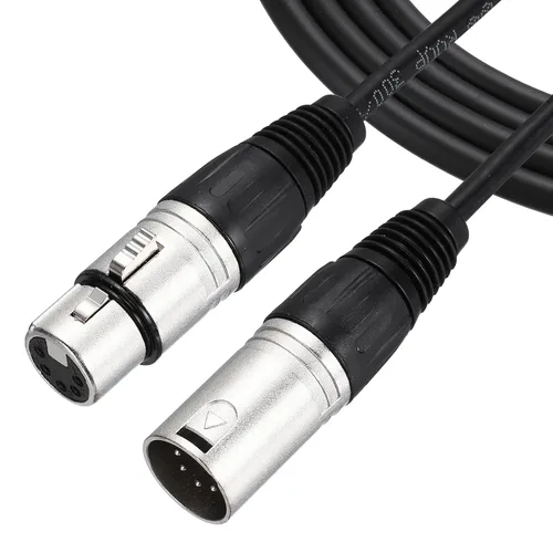 Vista 7 de MECCANIXITY Cable XLR XLR macho a hembra adaptador de micrófono para cable de estudio de escenario, 2 uds