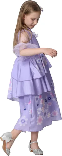 Vista 6 de ToBunm Isabela Costume for Girls Dress Outfit Cosplay Princess Tutu Dress Up for Halloween