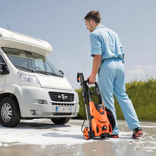 Vista 8 de VEVOR Lavadora a presión eléctrica, máximo 4200 PSI 2.8 GPM, limpiador de alta potencia con cañón de espuma y 4 boquillas para calzadas