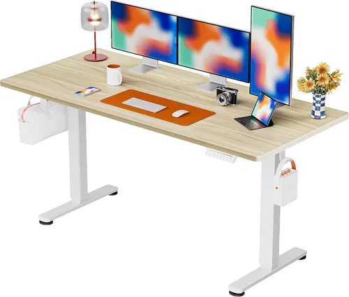 Vista 15 de ErGear - Escritorio eléctrico de pie de altura ajustable, escritorio para estar sentado o de pie de 31.5 x 18.9 pulgadas, escritorio de computadora