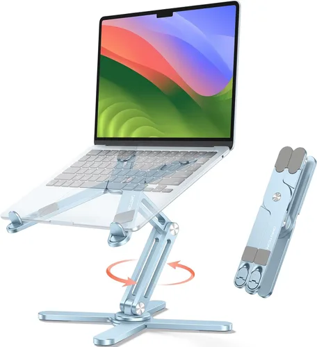 Vista 15 de OMOTON LA10 - Soporte giratorio para portátil de 360°, plegable para Negro