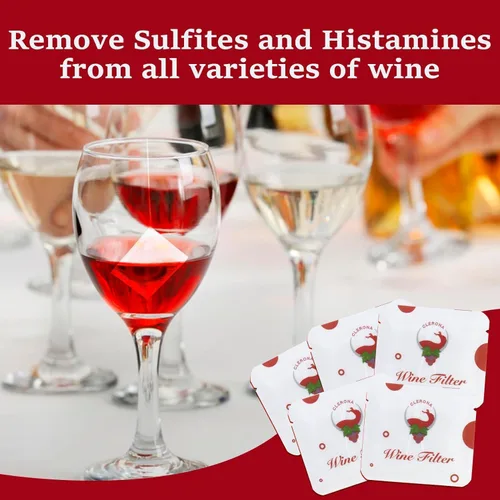 Vista 7 de Filtros de vino – Paquete de 12 purificadores de vino que elimina histaminas y sulfitos, puede reducir y aliviar alergias y sensibilidades al vino