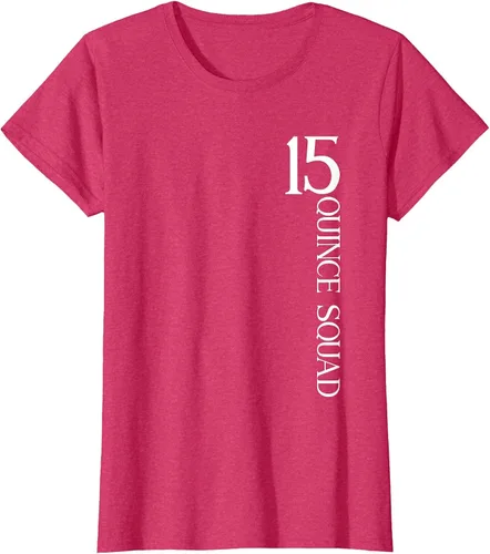 Vista 98 de Quince Squad Quinceanera 15th Birthday - Camiseta de quinceañera para niñas Asphalt Grey