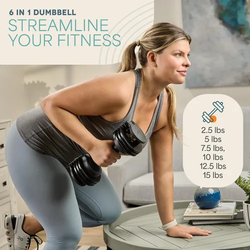 Vista 2 de Lifepro Adjustable Dumbbells & Weights for Home Gym, Quick-Adjust Choose from 2-55 lb adjustable weights in single, pair, or 3-in-1 options for