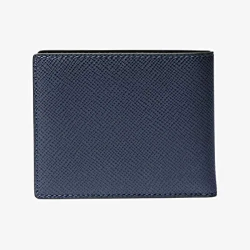 Vista 2 de Michael Kors Billetera de cuero Harrison para hombre con pasaporte, marino