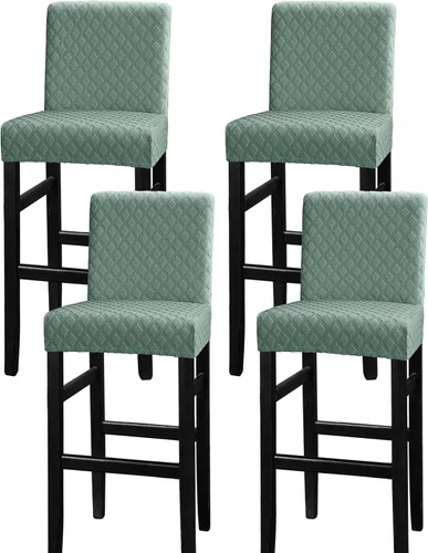 Vista 29 de Lellen - Fundas para taburete de bar de jacquard, fundas para silla de taburete de bar, fundas para silla de bar, fundas para taburete de bar