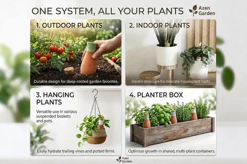 Vista 7 de Ollas - Globos de riego para plantas – Inserto de maceta de riego automático de terracota – Bombillas de riego para plantas al aire libre e