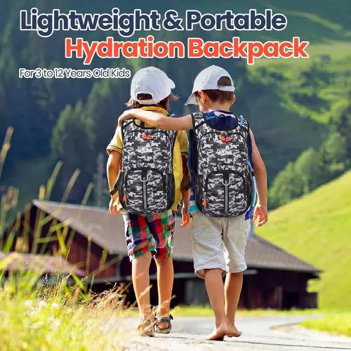 Vista 7 de Shinylin Mochila de Hidratación para Niños con Vejiga de Agua de 1.5L Mochila de Senderismo Ligera para Niños o Niñas Niños Ciclismo Escalada Correr