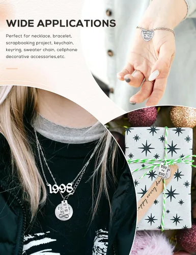 Vista 6 de JIALEEY Dijes motivacionales, al por mayor, lotes a granel, colgantes de mensaje inspirador para manualidades, accesorios para hacer joyas