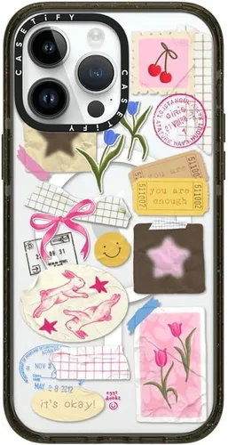 Vista 168 de CASETiFY Impact - Funda para iPhone 13 [protección contra caídas de 6.6 pies/compatible con Magsafe] Black Kingsnake, color negro transparente