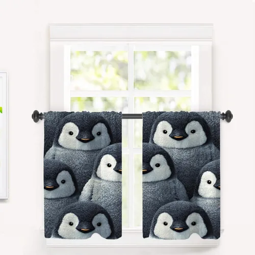 Vista 14 de Cortinas opacas de poliéster multicapa para ventanas de padre e hijo, 2 unidades, 26 x 24 pulgadas