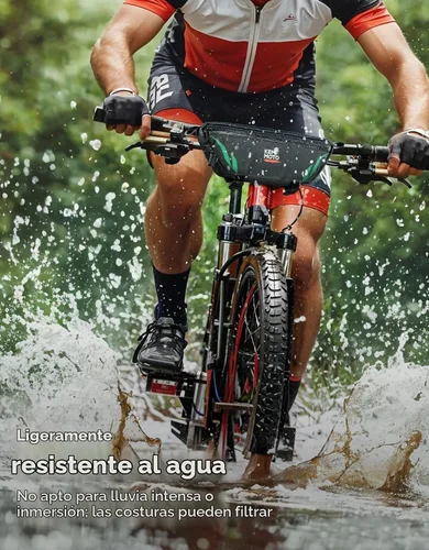 Vista 4 de KEMIMOTO Bolsa de manillar de motocross impermeable 1.5L compatible con Verde