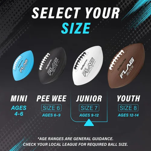 Vista 6 de GoSports Balones de fútbol Elite Flag - Tallas Mini, Pee Wee, Junior y Juvenil