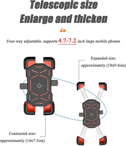 Vista 3 de Soporte de teléfono de motocicleta para Harley Davidson Softail Fat Boy 1990-2024, abrazadera de teléfono celular para manillar de motocicleta