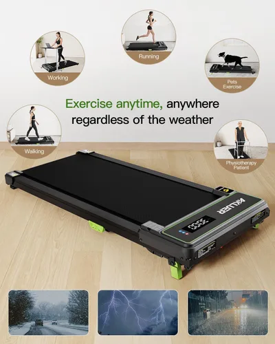Vista 6 de Akluer Walking Pad Treadmill, Portable Under Desk Treadmill 330lbs Capacity, Compact Treadmills Mini Walking Pad, 2.5HP Portable Treadmills with