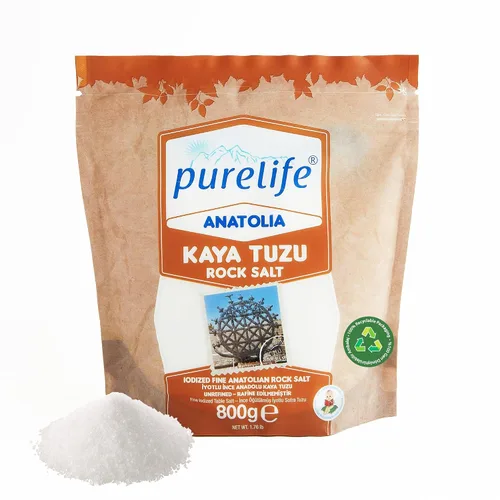 Vista 8 de Purelife Sal marina gruesa del Egeo – Sal marina orgánica, sin refinar, con cristales ricos en minerales para recambio de molinillo Kosher