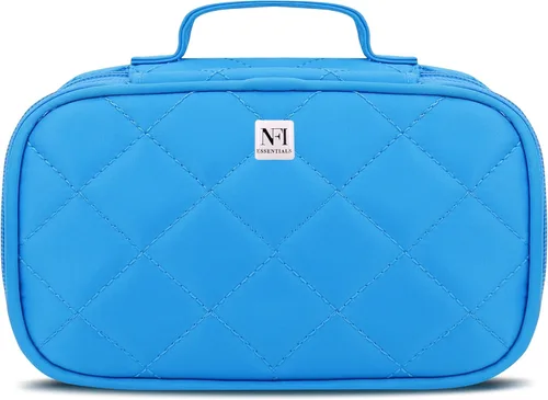 Vista 8 de NFI essentials Double Layer Cosmetic Storage Bag Make Up Organizer Makeup Case with Brush Compartment Travel Toiletry Makeup Kit case Pouch for
