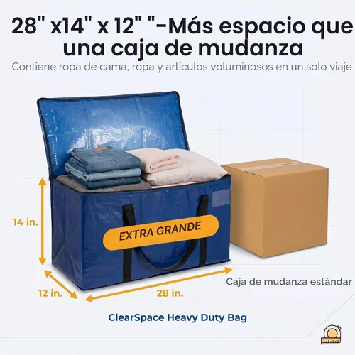Vista 4 de ClearSpace Bolsas de mudanza resistentes o contenedores de almacenamiento