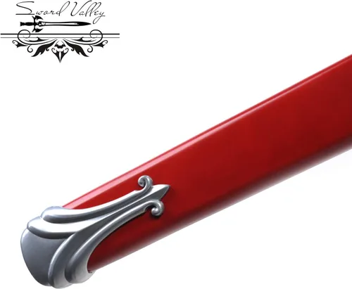 Vista 7 de Sword Valley Luz brillante - Espada roja SAO - 42.1 in/42.13 pulgadas - Símbolos de runas de talla de hoja - Hoja de acero inoxidable - Forjado a