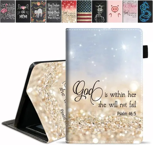 Vista 22 de Funda para tableta Amazon Fire HD 10/Fire HD 10 Plus (11ª generación, versión 2021), con cita inspiradora de «Be a Flamingo in a Flock», funda