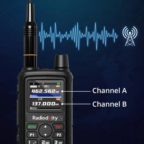 Vista 6 de Paquete de 2 radios portátiles Radioddity GM-30 Plus GMRS + micrófono de altavoz remoto Radioddity RS22 con sonido claro
