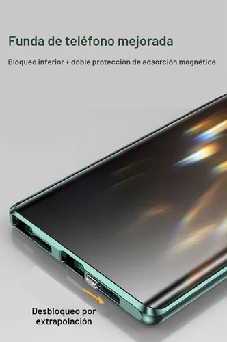 Vista 4 de Funda antiespía para Samsung Galaxy S22 5G Protector de lente de cámara de privacidad con vidrio templado 9H integrado magnético y cubierta de (S22)