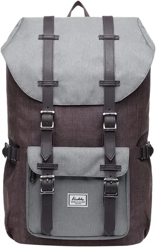 Vista 19 de KAUKKO Mochila de viaje para laptop, mochila al aire libre, mochila causal para 15.6 pulgadas (nailon negro)