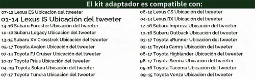Vista 2 de Adaptadores de altavoz para tweeters se adapta a Lexus, se adapta a Subaru y - Recorte de 1.25" - SAK009_125-1 par