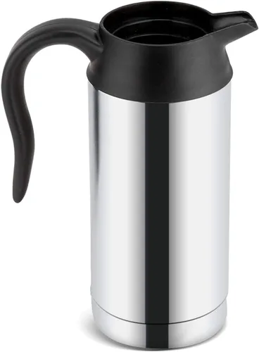Vista 6 de Hervidor eléctrico para coche, hervidor eléctrico de acero inoxidable de 12 V, 25.4 fl oz, taza de calefacción de coche, taza de café, taza