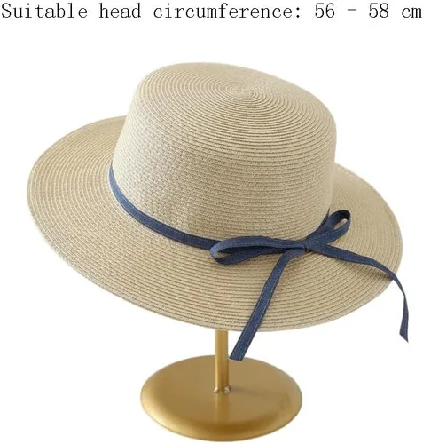 Vista 5 de Sombrero de sol versátil de ala ancha para mujer, protección de playa, pesca Beige