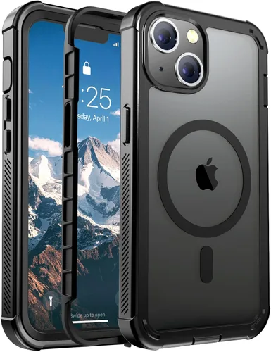 Vista 101 de jaroco - Funda magnética compatible con MagSafe para iPhone 11 de 6.1 pulgadas; protección de grado militar contra caídas, de doble capa