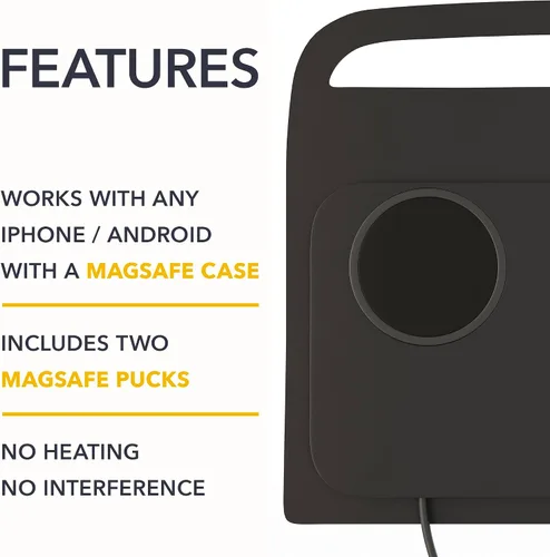Vista 7 de TWRAPS Cargador de teléfono inalámbrico dual para Rivian R1S y R1T, almohadilla de carga magnética, compatible con MagSafe iPhone 17 Pro Max Matrix